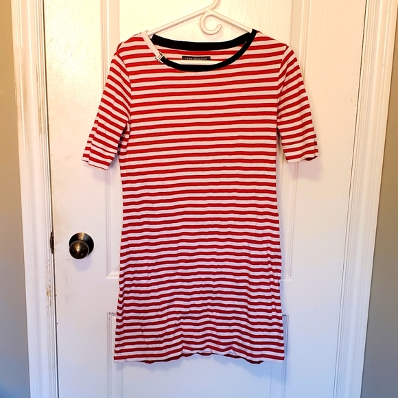 Tommy Hilfiger Striped Red and White Shirt Dress - Picture 1 of 1